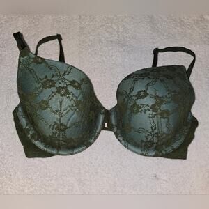 Elegant Lace Underwire Bra in Green Victoria Secret